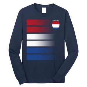 Netherlands Soccer Fan Team Jersey Long Sleeve Shirt