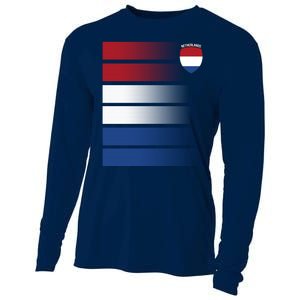 Netherlands Soccer Fan Team Jersey Cooling Performance Long Sleeve Crew