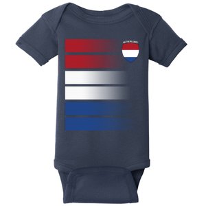 Netherlands Soccer Fan Team Jersey Baby Bodysuit