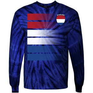 Netherlands Soccer Fan Team Jersey Tie-Dye Long Sleeve Shirt