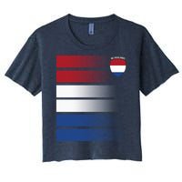 Netherlands Soccer Fan Team Jersey Women's Crop Top Tee