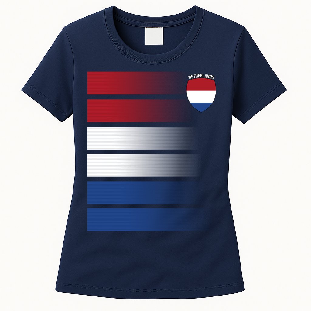 Netherlands Soccer Fan Team Jersey Womens T-Shirt