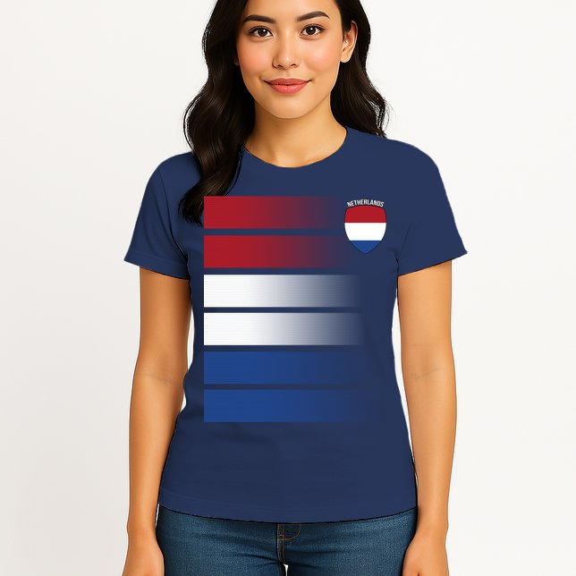 Netherlands Soccer Fan Team Jersey Womens T-Shirt