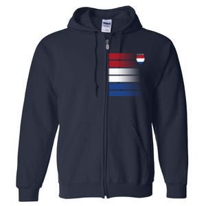 Netherlands Soccer Fan Team Jersey Full Zip Hoodie