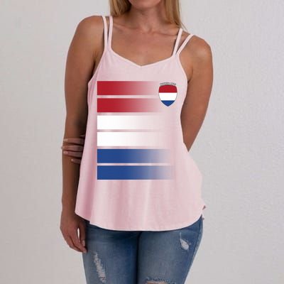 Netherlands Soccer Fan Team Jersey Women's Strappy Tank