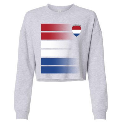 Netherlands Soccer Fan Team Jersey Cropped Pullover Crew