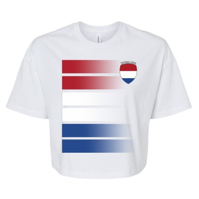 Netherlands Soccer Fan Team Jersey Bella+Canvas Jersey Crop Tee