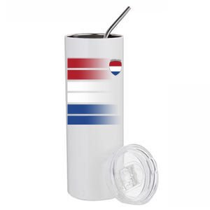 Netherlands Soccer Fan Team Jersey Stainless Steel Tumbler