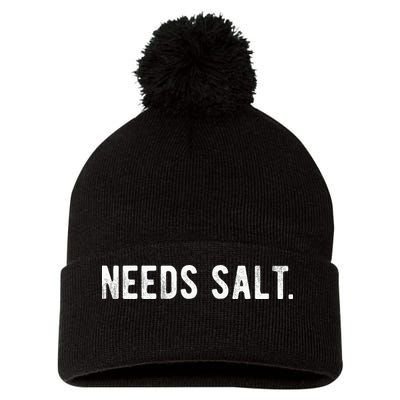Needs Salt Funny Cooking Chef Assistant Baker Master Cook Pom Pom 12in Knit Beanie