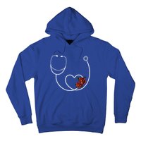 Nurse Stethoscope Flower Heart Nursing Gift Hoodie