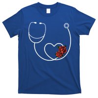 Nurse Stethoscope Flower Heart Nursing Gift T-Shirt