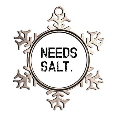 Needs Salt Funny Cooking Chef Gift Metallic Star Ornament