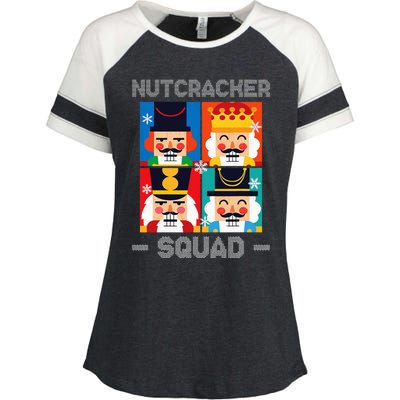 Nutcracker Squad Funny Christmas Holiday Enza Ladies Jersey Colorblock Tee