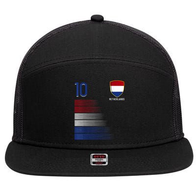 Netherlands Soccer Fans Jersey Dutch Flag Football Lovers 7 Panel Mesh Trucker Snapback Hat