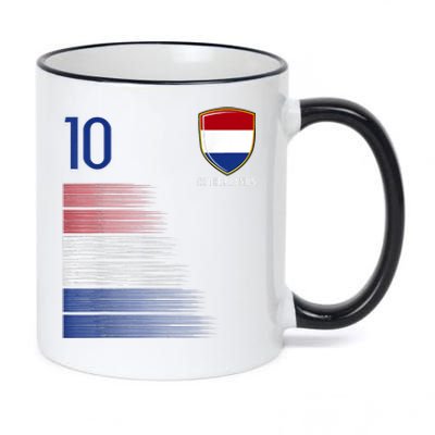 Netherlands Soccer Fans Jersey Dutch Flag Football Lovers 11oz Black Color Changing Mug