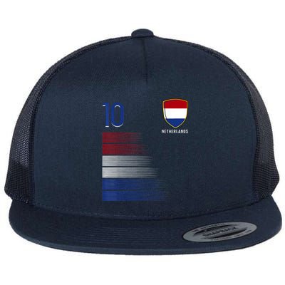 Netherlands Soccer Fans Jersey Dutch Flag Football Lovers Flat Bill Trucker Hat