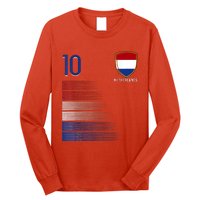 Netherlands Soccer Fans Jersey Dutch Flag Football Lovers Long Sleeve Shirt