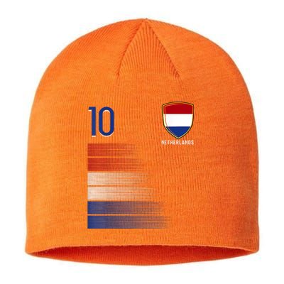 Netherlands Soccer Fans Jersey Dutch Flag Football Lovers Sustainable Beanie