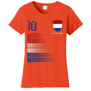 Netherlands Soccer Fans Jersey Dutch Flag Football Lovers Women's T-Shirt