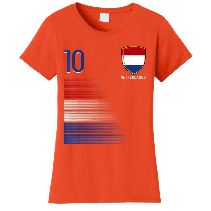 Netherlands Soccer Fans Jersey Dutch Flag Football Lovers Women's T-Shirt