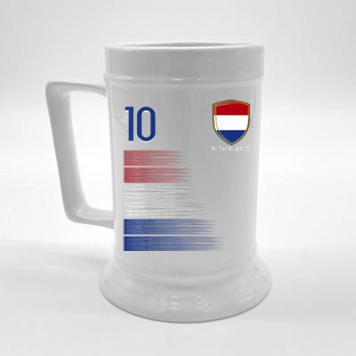 Netherlands Soccer Fans Jersey Dutch Flag Football Lovers Beer Stein