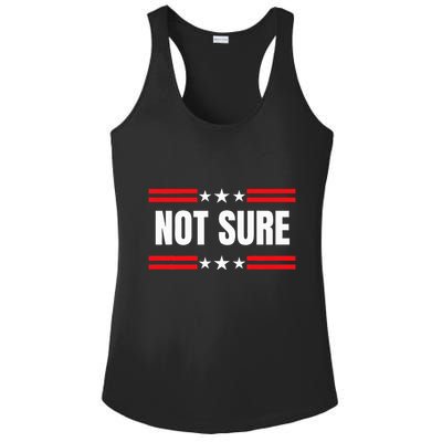 Not Sure For President Idiocracy Ladies PosiCharge Competitor Racerback Tank