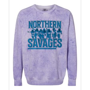 Northern Savages Football Lover Colorblast Crewneck Sweatshirt