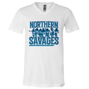 Northern Savages Football Lover V-Neck T-Shirt