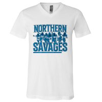 Northern Savages Football Lover V-Neck T-Shirt