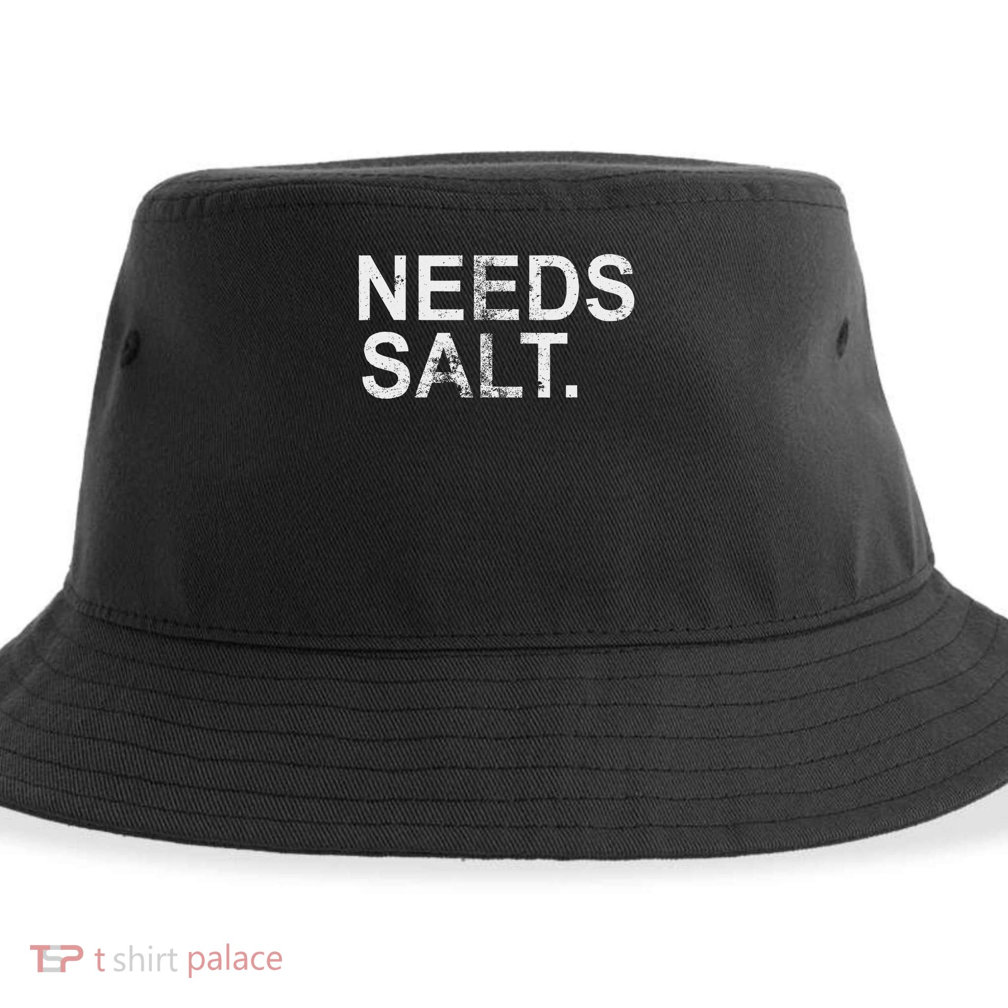 Needs Salt Funny Cooking Chef Sustainable Bucket Hat