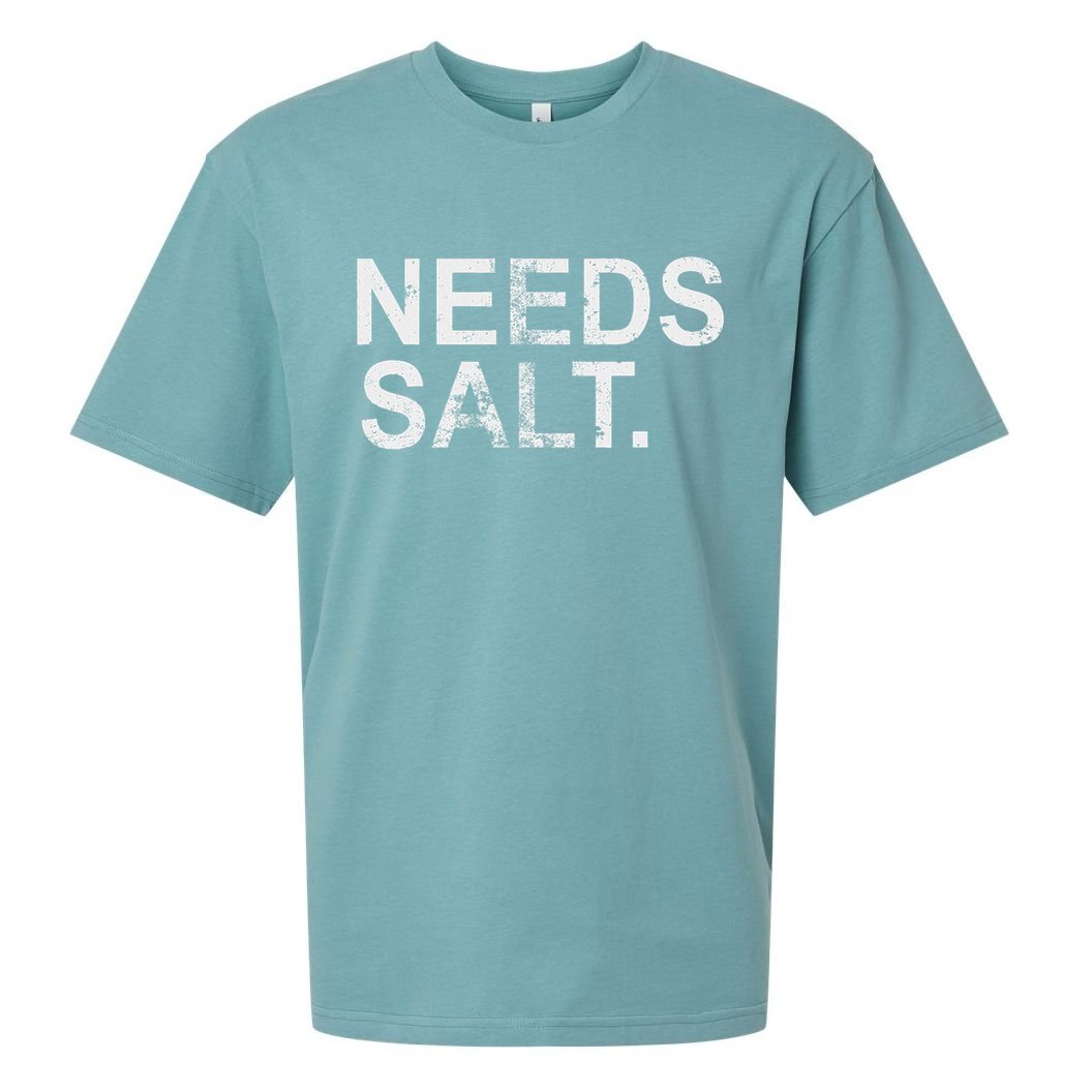 Needs Salt Funny Cooking Chef Sueded Cloud Jersey T-Shirt