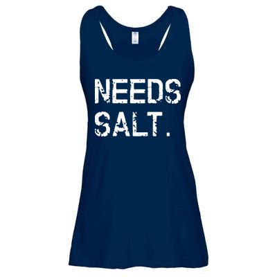 Needs Salt Funny Cooking Chef Gift Ladies Essential Flowy Tank