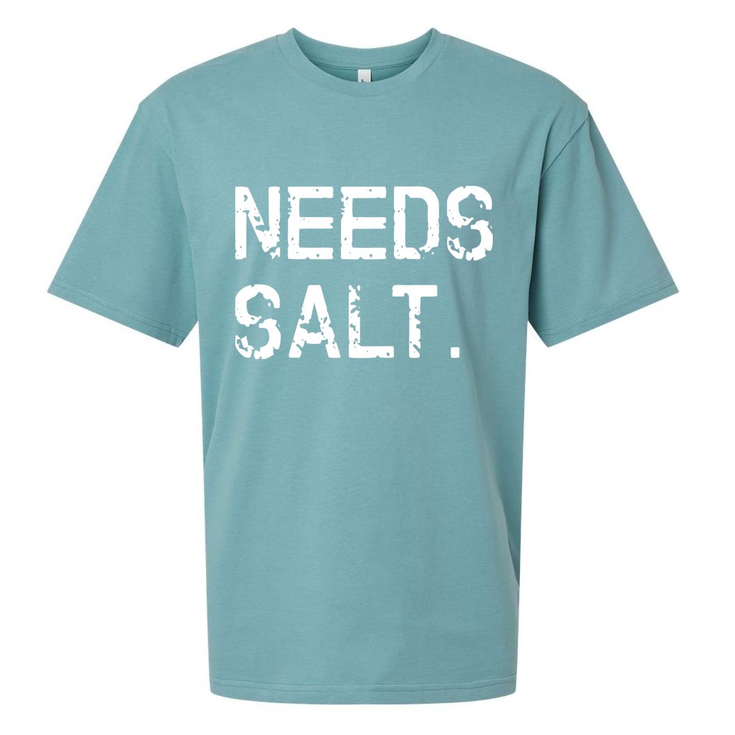 Needs Salt Funny Cooking Chef Gift Sueded Cloud Jersey T-Shirt