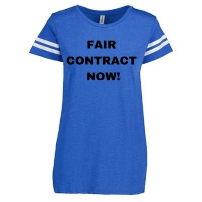 Nurses Strike Fair Contract Now Graphic Tee Enza Ladies Jersey Football T-Shirt