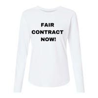 Nurses Strike Fair Contract Now Graphic Tee Womens Cotton Relaxed Long Sleeve T-Shirt