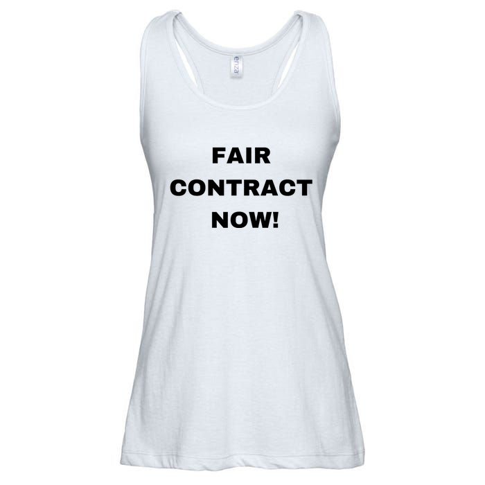 Nurses Strike Fair Contract Now Graphic Tee Ladies Essential Flowy Tank