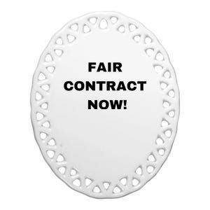 Nurses Strike Fair Contract Now Graphic Tee Ceramic Oval Ornament