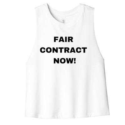 Nurses Strike Fair Contract Now Graphic Tee Women's Racerback Cropped Tank