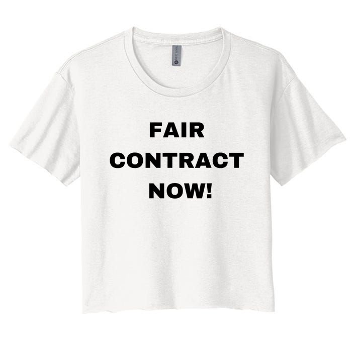 Nurses Strike Fair Contract Now Graphic Tee Women's Crop Top Tee