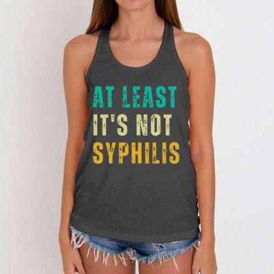 Not Syphilis Funny Post Surgery Gag Gifts Get Well Soon Gift Women's Knotted Racerback Tank