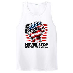 Never Stop Fighting For America Trump Stronger PosiCharge Competitor Tank