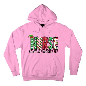 Nurse SantaS Favorite Elf Funny Nurse Merry Christmas Gift Hoodie