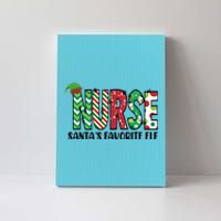 Nurse SantaS Favorite Elf Funny Nurse Merry Christmas Gift Canvas