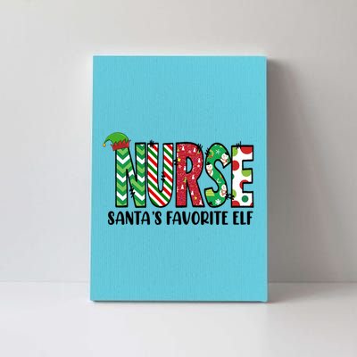 Nurse SantaS Favorite Elf Funny Nurse Merry Christmas Gift Canvas