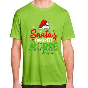 Nurse Santas Favorite Nurse Funny Christmas Funny Gift Adult ChromaSoft Performance T-Shirt