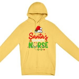 Nurse Santas Favorite Nurse Funny Christmas Funny Gift Premium Pullover Hoodie