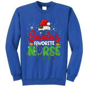 Nurse Santas Favorite Nurse Funny Christmas Funny Gift Sweatshirt