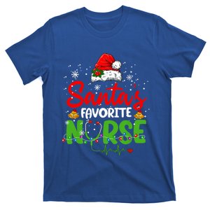 Nurse Santas Favorite Nurse Funny Christmas Funny Gift T-Shirt