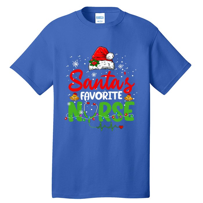 Nurse Santas Favorite Nurse Funny Christmas Funny Gift Tall T-Shirt