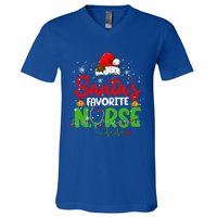 Nurse Santas Favorite Nurse Funny Christmas Funny Gift V-Neck T-Shirt